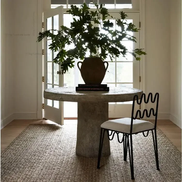 Французский железный обеденный стул дизайнерский домашний ретро-волновой