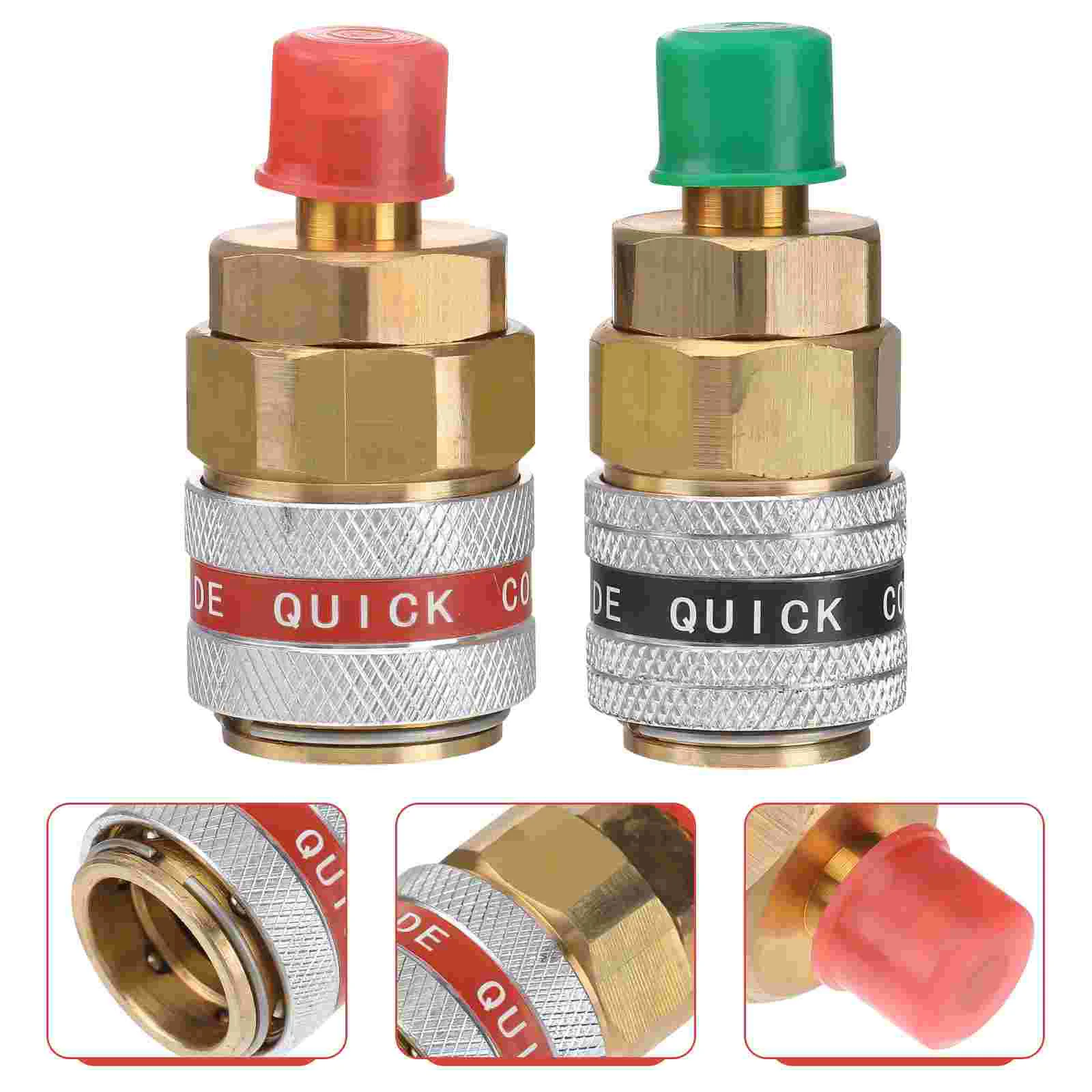

2 Pcs Automotive Connectors For Air Conditioning Car Connector Adapter A/C Refrigerant Automotive Connectors Coupler Charging