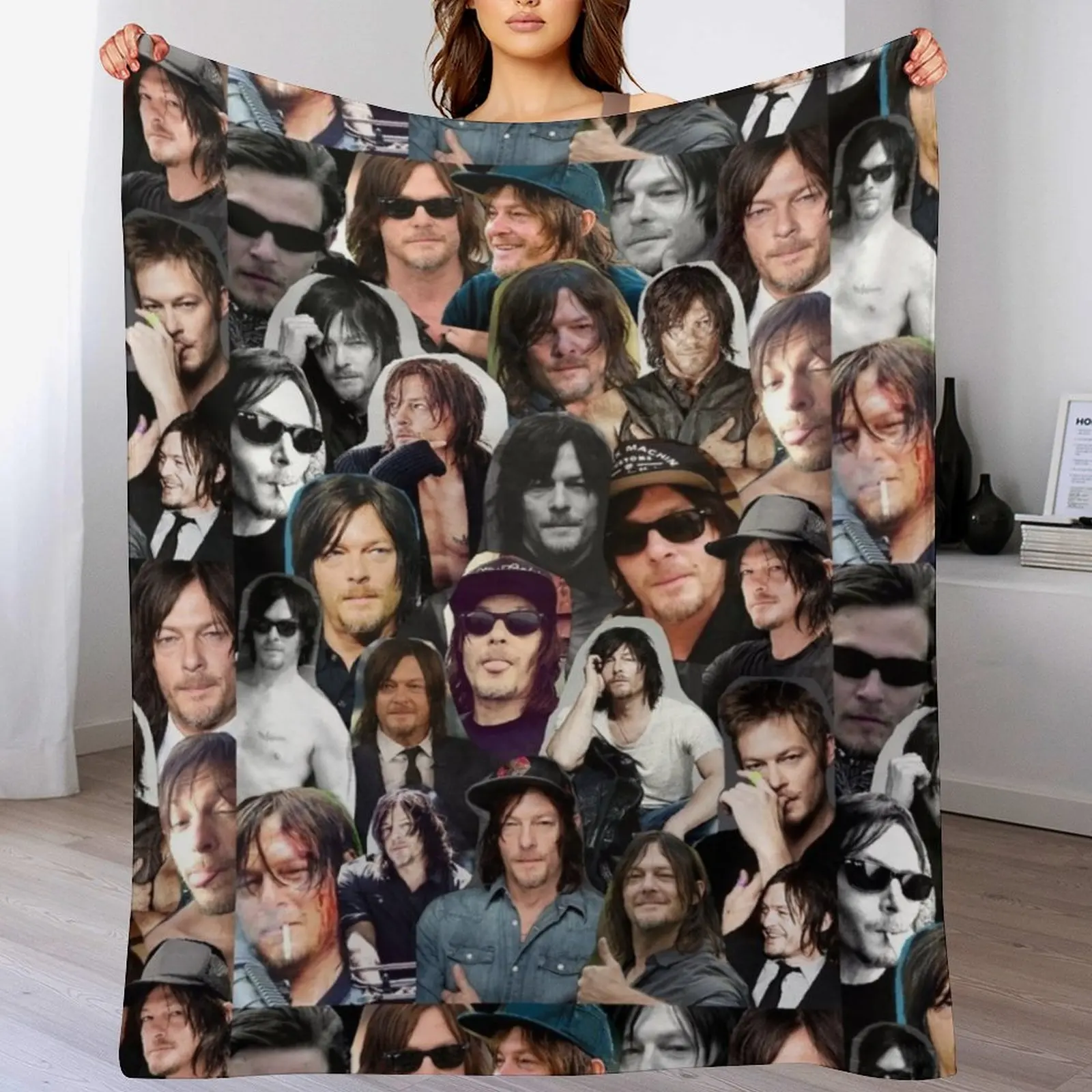 Норман редус коллаж плед одеяло зимние кровати покрывала для декоративного