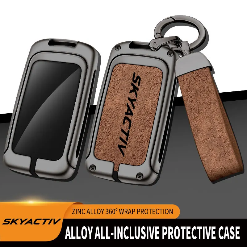 

Zinc Alloy Car Key Case Skyactiv For Mazda 3 2 6 CX3 CX5 CX30 CX8 CX9 MX5 Remote Control Protector For MAZDA SKYACTIV Key Cover