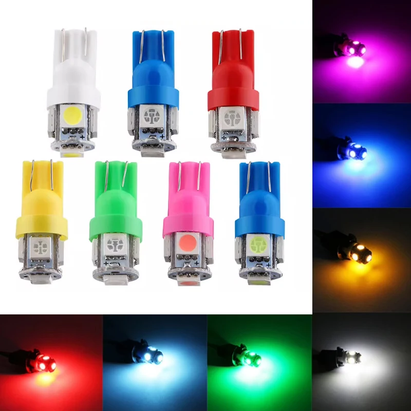 

12V T10 168 194 Car LED Light Bulbs 1210 10SMD W5W Auto Side Wedge Lights Lamp Interior Reading Park Lights License plate Lamp