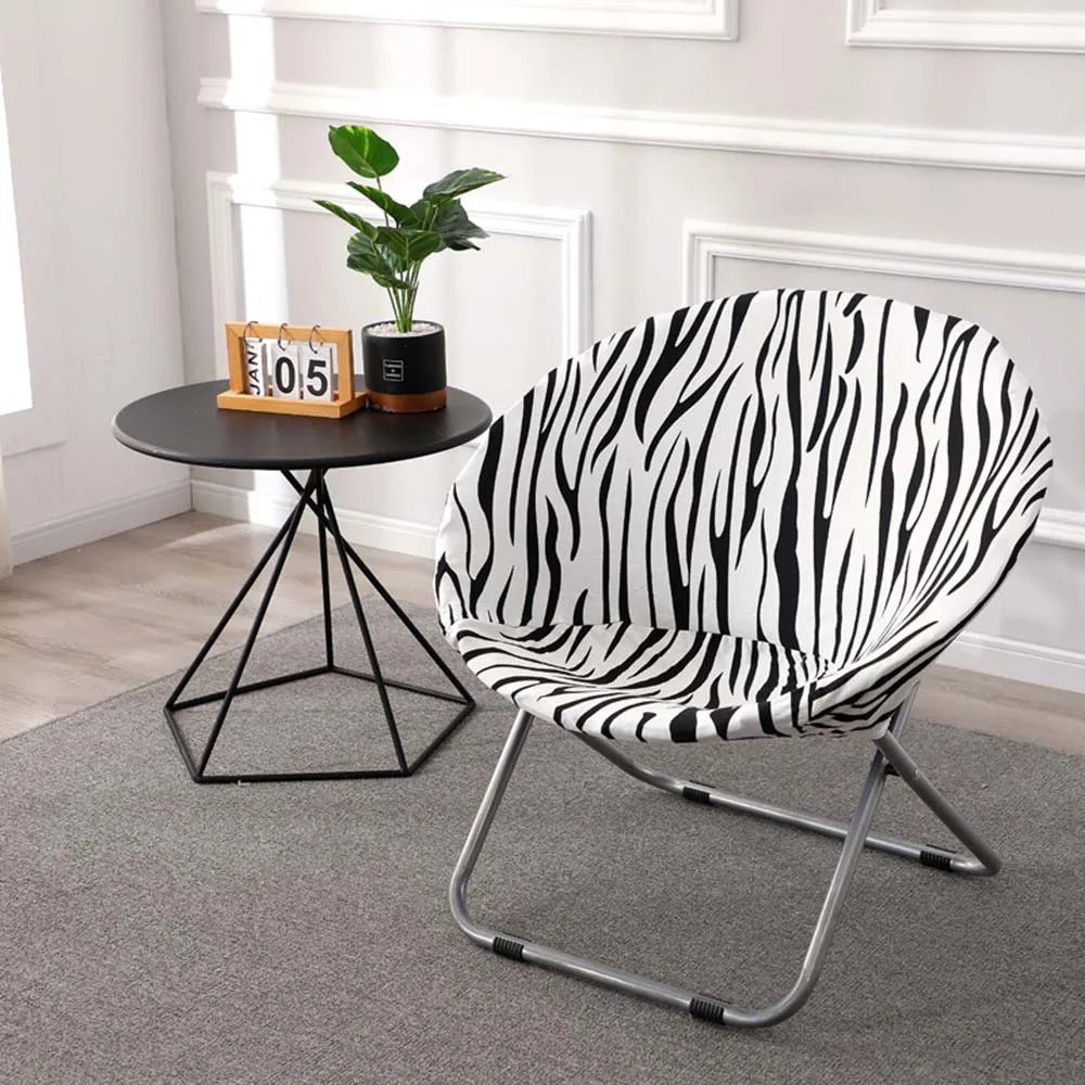 

Round Moon Chair Cover Polyester Spandex Cover Elastic Outdoor Fishing Chair Covers Anti-Dust Seat Slipcovers Protector
