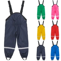 raincoat toddler baby clothes childrens romper mud pants rain casuales trousers kids pu girls overall waterproof boys teenage