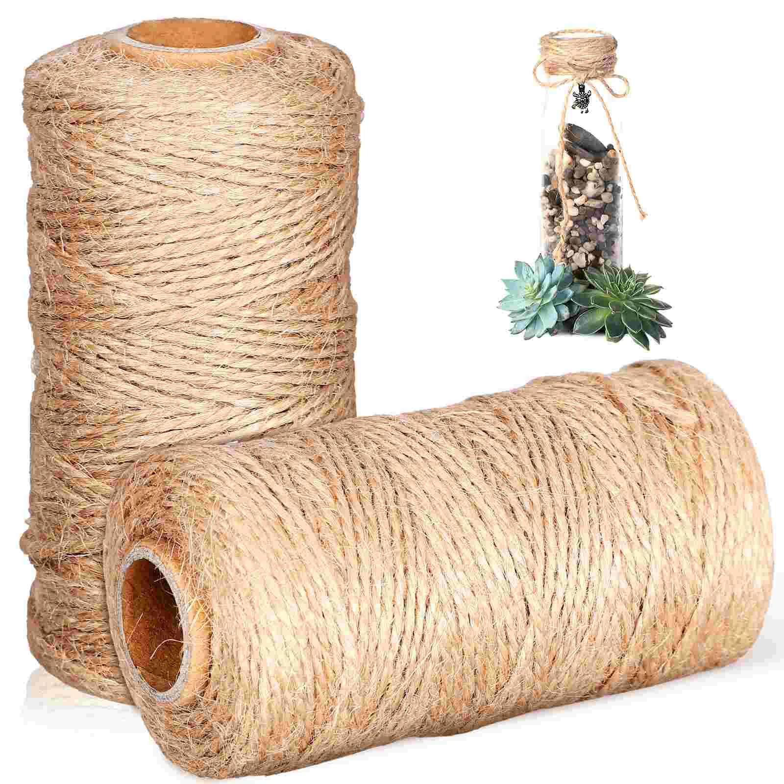 

Twine Jute Rope String Gift Wrapping Cord Naturalcrafts Cords Ropes 2Mm Packing Craft Burlap Strings Christmas Presents Ply