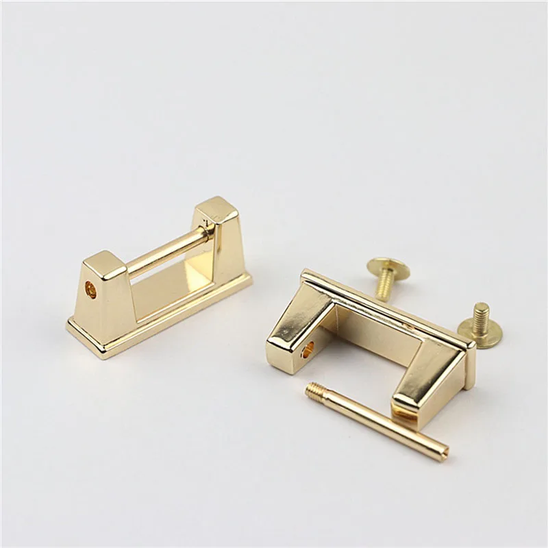 20Pcs Metal Bag Square Buckles Fashion Bag Arch Bridge with Screw Connector Hanger For Bags Belts Strap DIY Leather Crafts