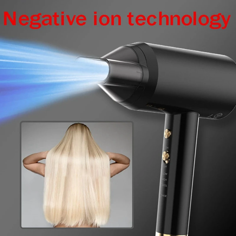 

Professional Hair Dryer 1800 Wind Power Powerful Electric Blow Dryer Hot/Cold Air Hairdryer Barber Salon Tools