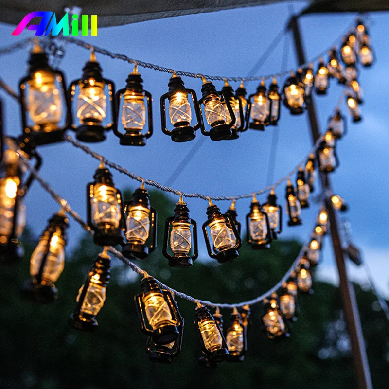 Outdoor Lamp 20/30 LED Bulb Fairy String Lights Solar Led Christmas Lights Garland Waterproof Christmas Decoration Retro Camping