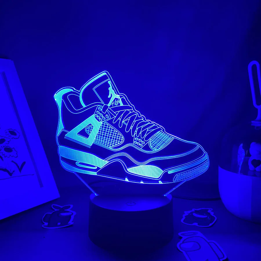 

Sneakers 3D LED Neon Night Lights Birthday Gifts for Friends Bedroom Table Decor Otaku Lava Lamp Party Club Decoration Fans Gift
