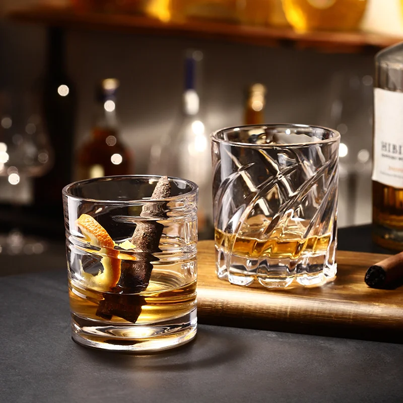 Бар Горячая оригинальные часы с вращающимся виски стекло Rock резным дизайном