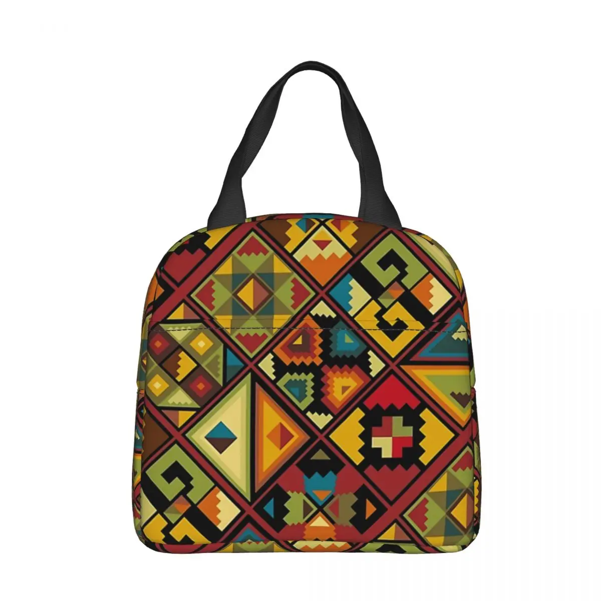 

Абстрактная изолированная сумка для ланча Этническая африканская женская детская сумка-холодильник термальный Портативный Ланч-бокс сумка для льда