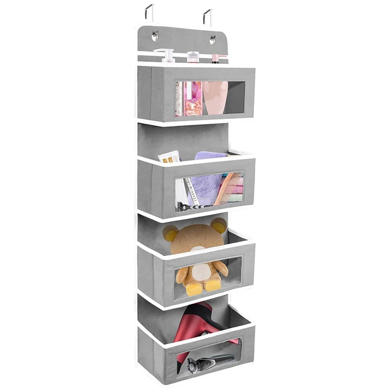

Органайзер на дверь, складной подвесной органайзер с 4 карманами, органайзер для дверей шкафа, подвесная сумка для хранения, детский шкаф