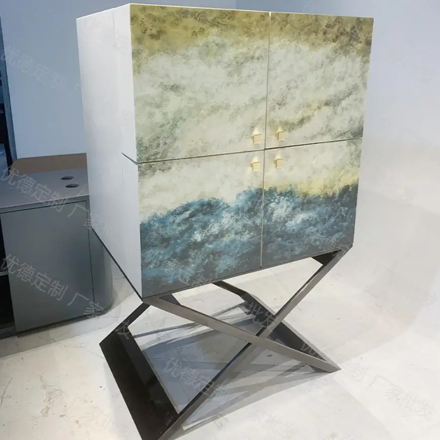 Современный минималистичный стиль позолоченный основание из нержавеющей стали