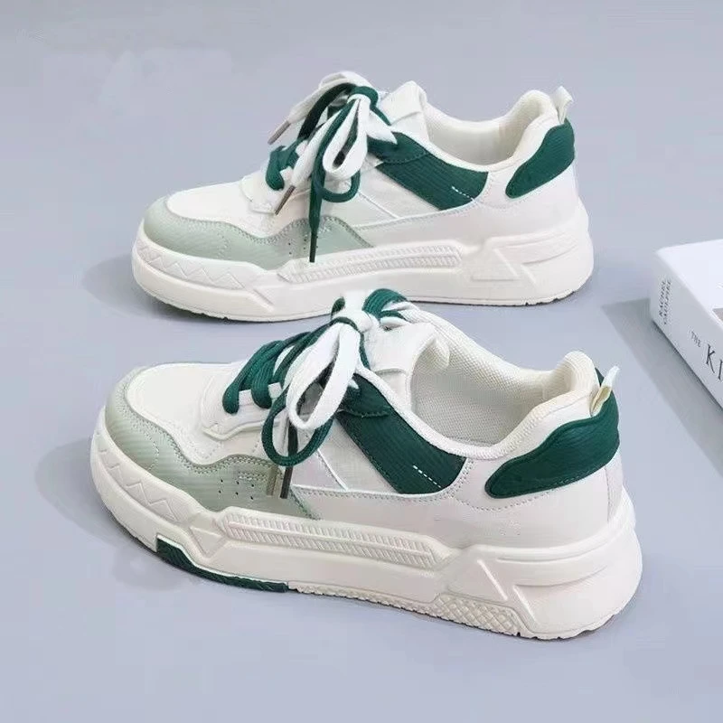 

Женские кроссовки в Корейском стиле, дышащие разноцветные кроссовки в стиле преппи на плоской подошве, низкий вырез, для осени, 2022