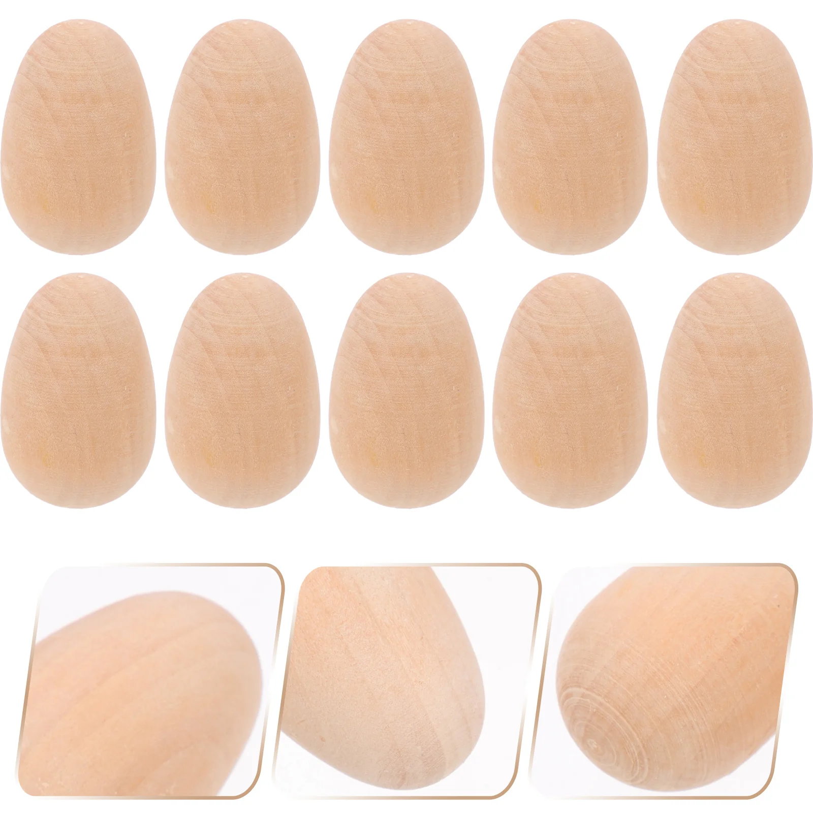 

20pcs Easter Wooden Eggs Fake Wooden Eggs DIY Decorative Simulation Eggs