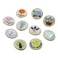 japanese style embroidery plant flowers ironing cloth paste clothes small patch decals diy sewing accessories repair hole badge