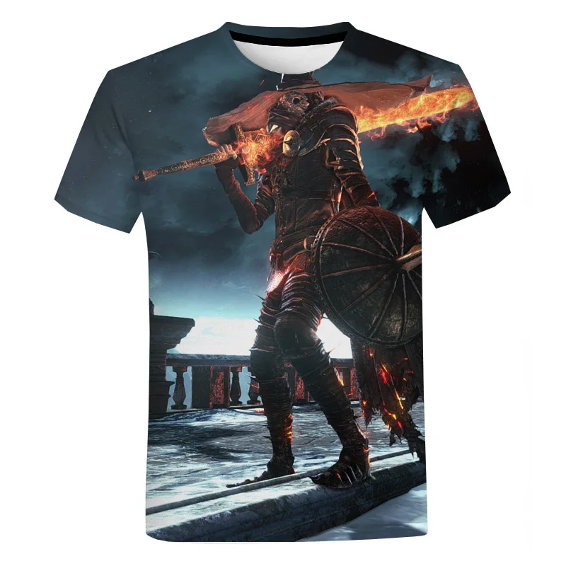 

Game Dark Souls 3D Print T-Shirts Summer Fashion Hip Hop for Men OversizedT Shirt Casual Women Streetwear Cool Sport Top Tees