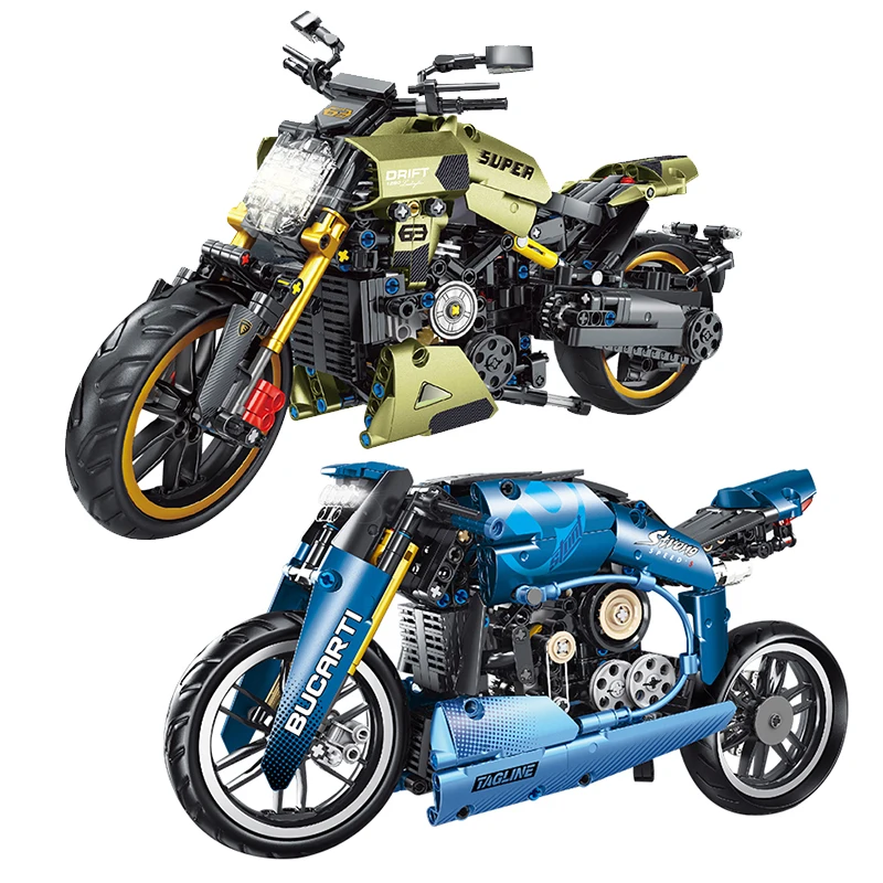 

Городской технический мотоцикл, модель автомобиля, строительный блок MOC, гоночный мотоцикл, автомобиль, строительные блоки, игрушки для детей, подарки для мальчиков