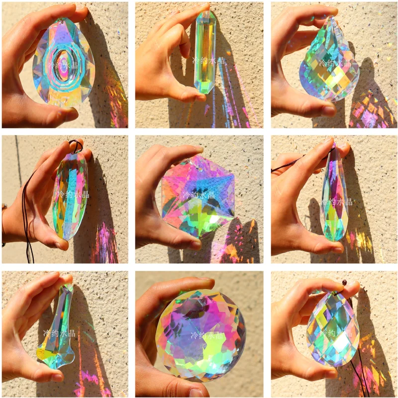 

New 2023 Large Crystal Pendant Light Catching Pendant Irregular Multi Shape Pendant Christmas Wedding Party Home Decoration