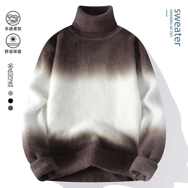 2024 зимнее новое поступление утепленный мужской теплый свитер в корейском стиле