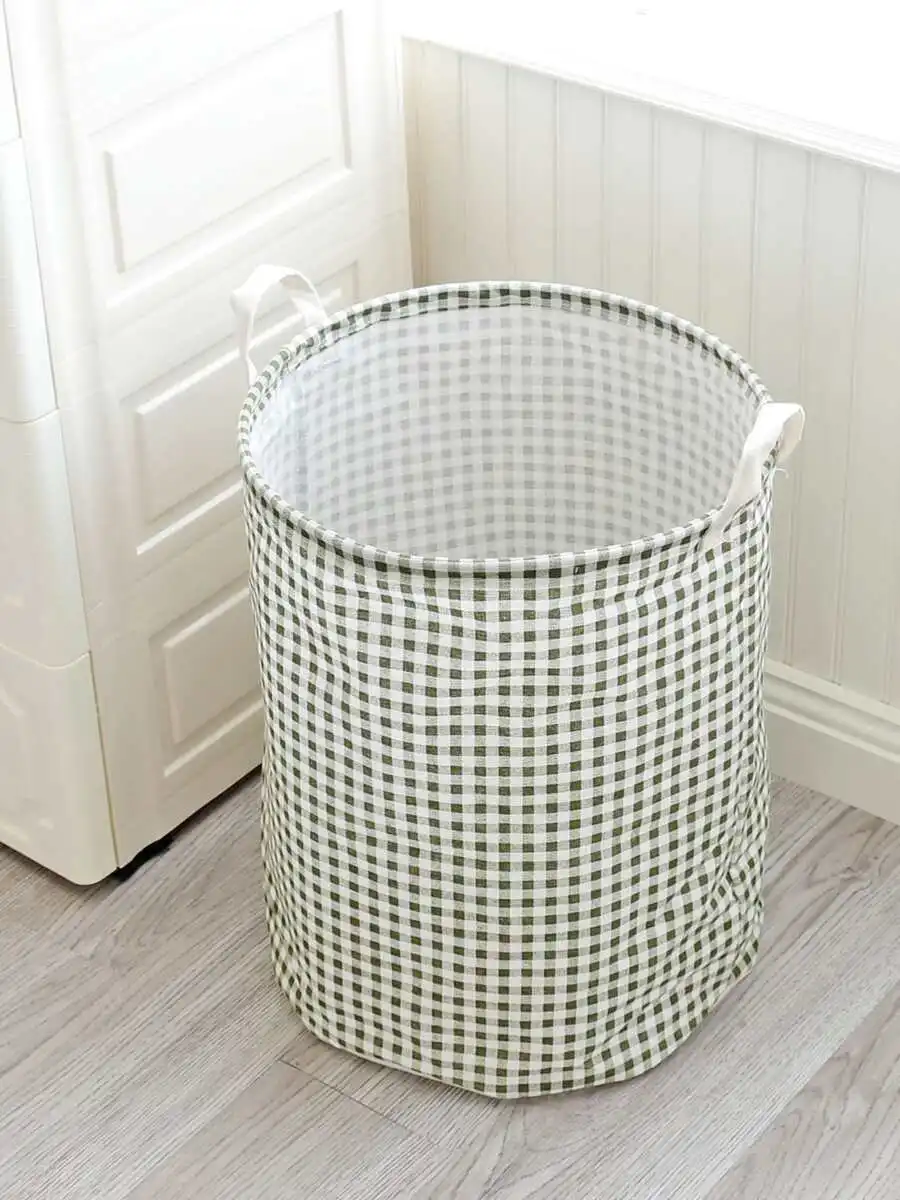 

Gingham Pattern Storage Basket