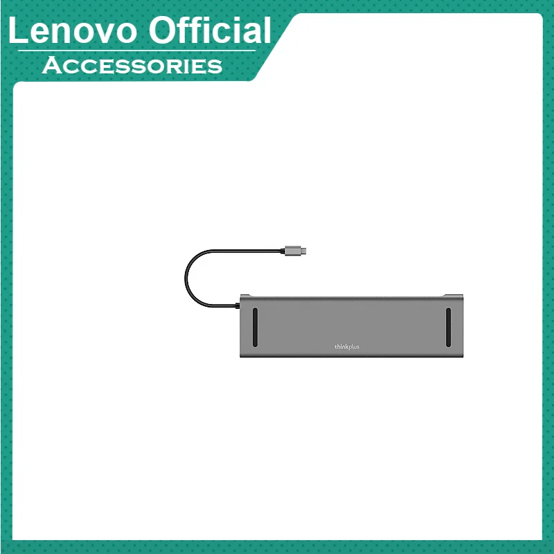 

Original Lenovo Thinkplus USB-C Slim Docking Station BP-3251 Multiple Interfaces Aluminum Aloy High-Speed Transmission 247g