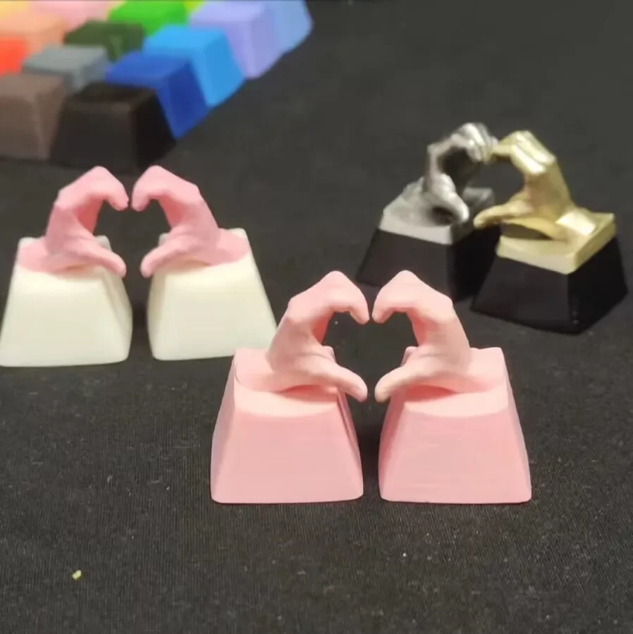 Bixin keycaps cute creative funny custom couple open black desktop matching