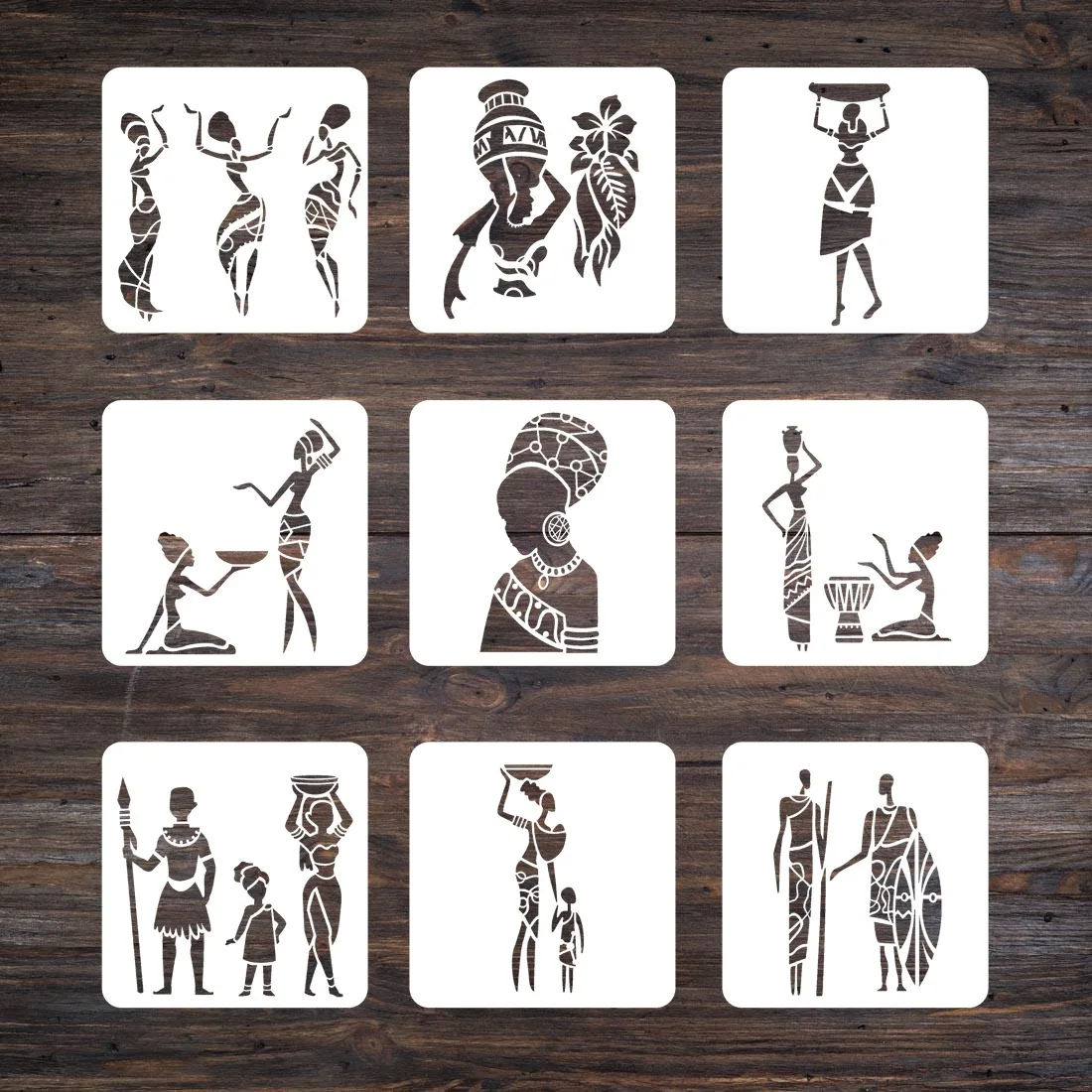 

Набор трафаретов TIAMECH 9 шт., 20 см