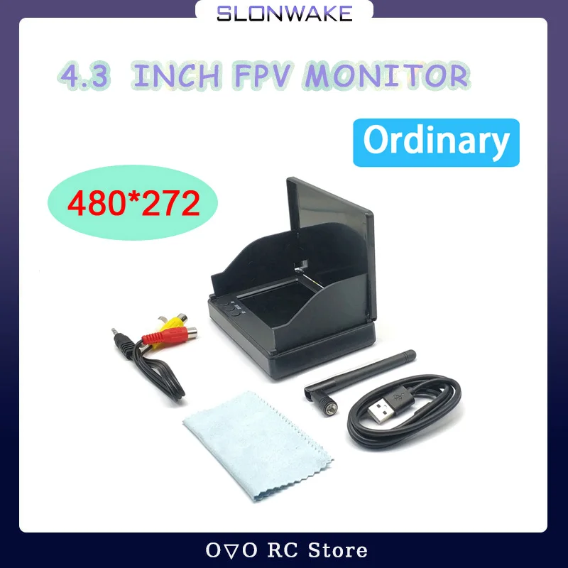 5 8G 4 3 дюймов FPV монитор 480x272 с 1 Вт Регулируемая Пусковая установка передатчика VTX +