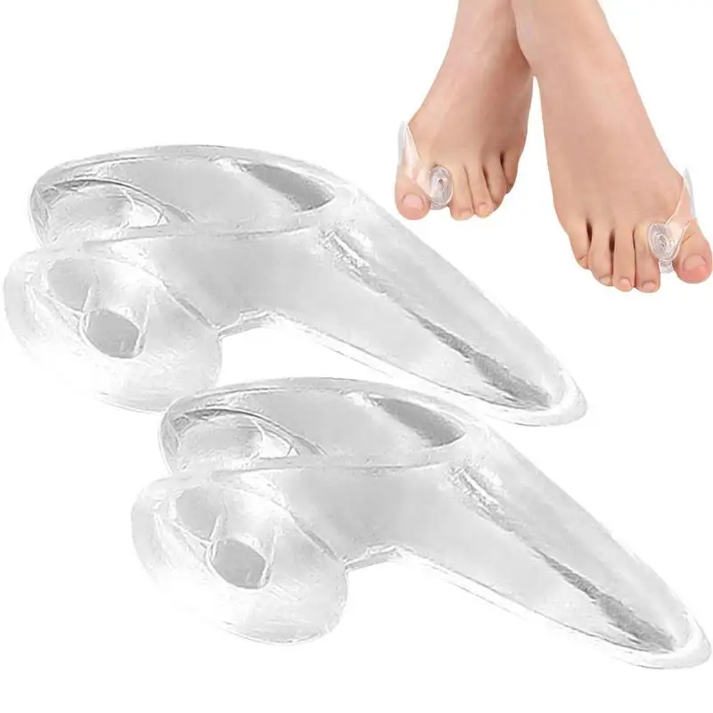 

Big Toe Straightener Thumb Valgus Protector 2pcs Silicone Foot Fingers Toe Separator Adjuster Feet Pads Relief Foot Discomfort
