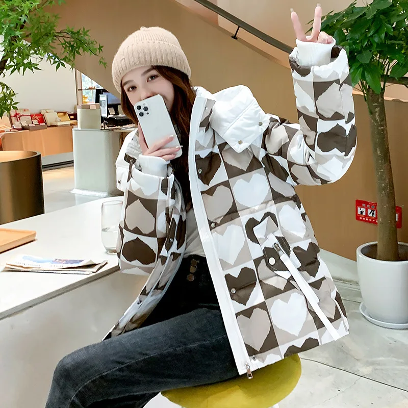 

2023 New Winter Stand Collar Cotton-padded Coat Women 3d-508