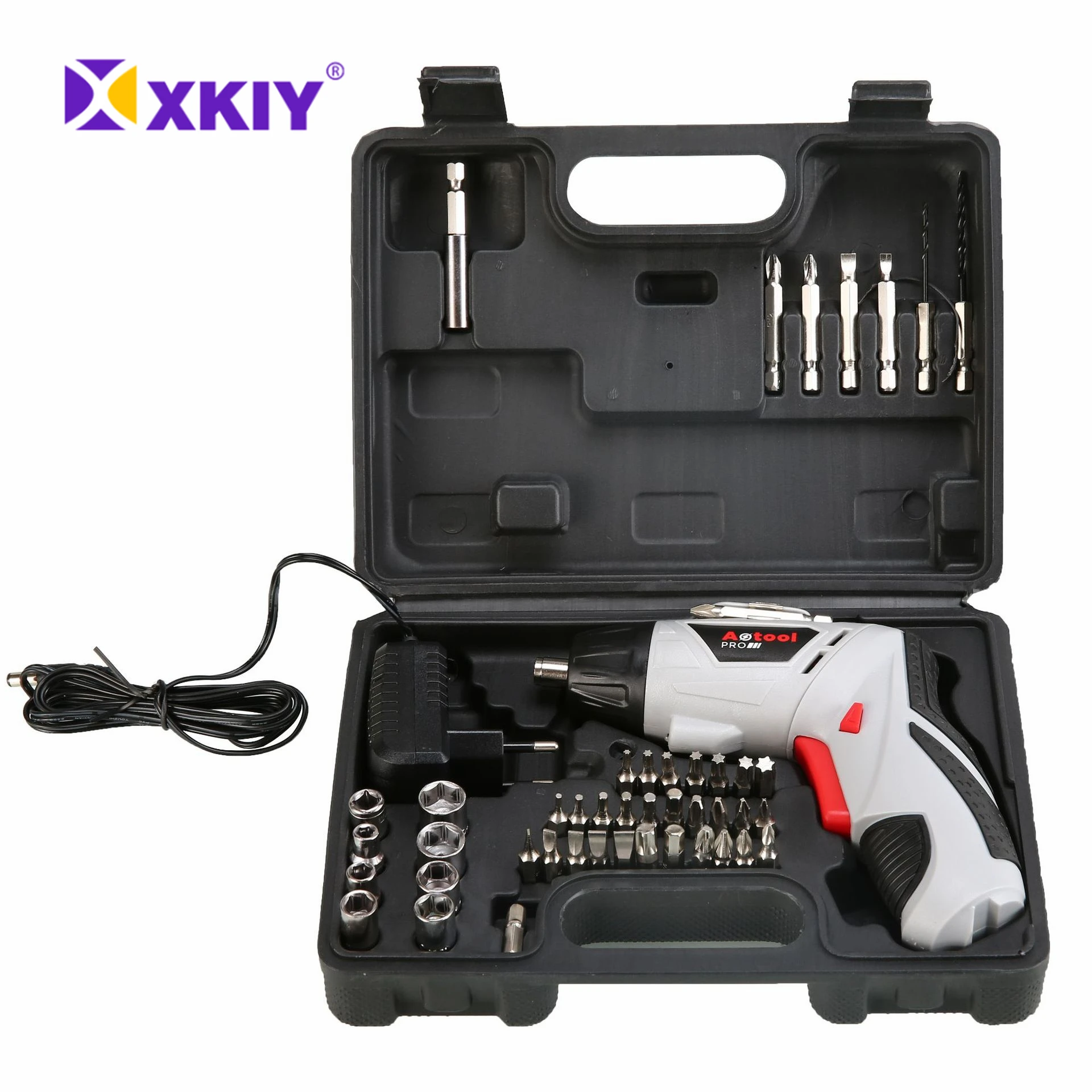 

XKIY 4.8V New Electric Screwdriver Household Rechargeable Hand Drill Electric Screwdriver Electric Screwdriver Set Power Tools