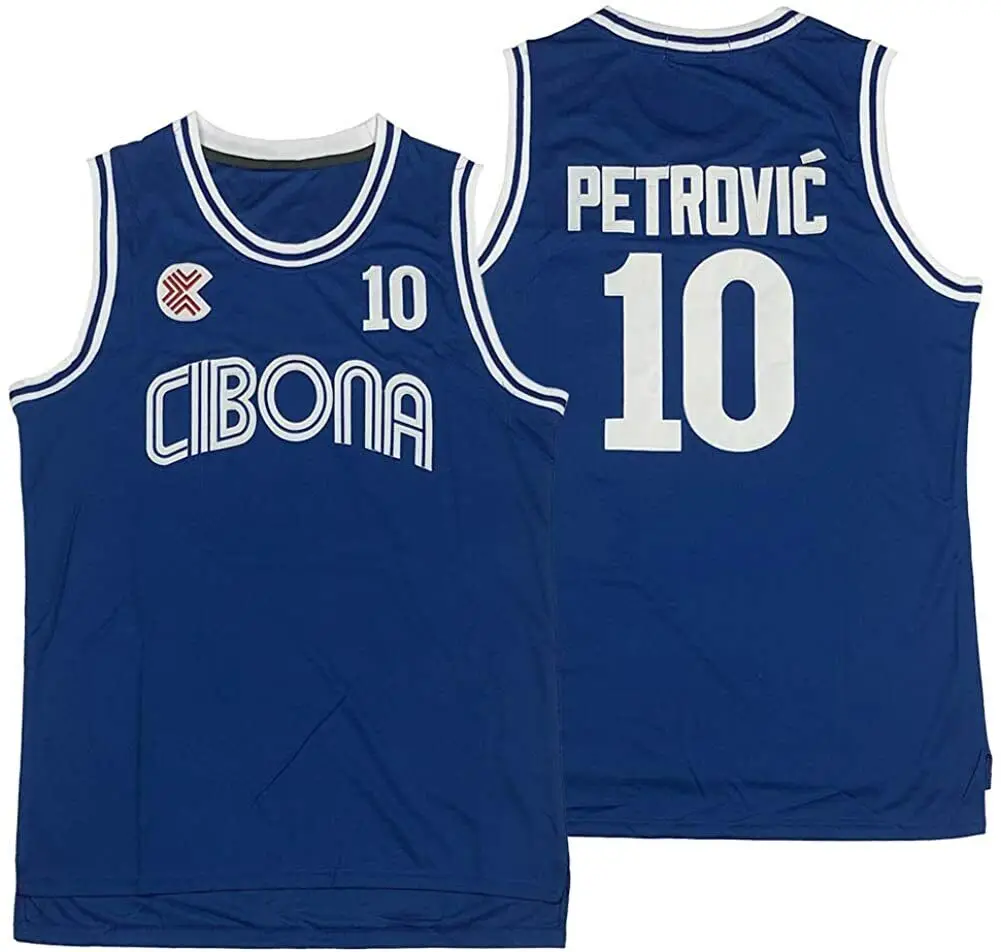 Jugoslavija 4 Drazen Petrovic High Quality Sewing Embroidery Outdoor Sports Jersey  Blue Croatia 2023 New - Basketball Jerseys - AliExpress