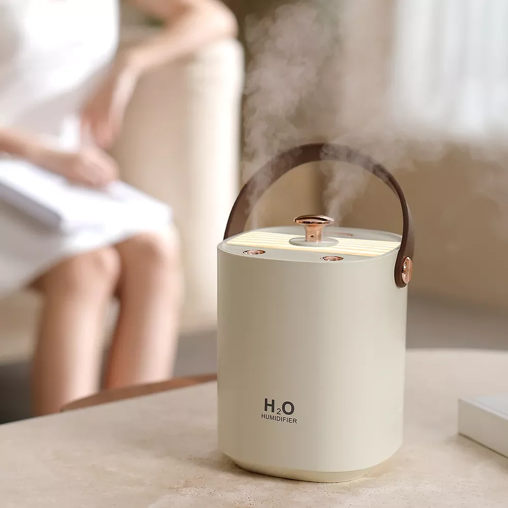 

Air Humidifier 1200ML Large Capacity Double Nozzle Portable USB Wireless Ultrasonic Humidificador with 4000mAh Battery