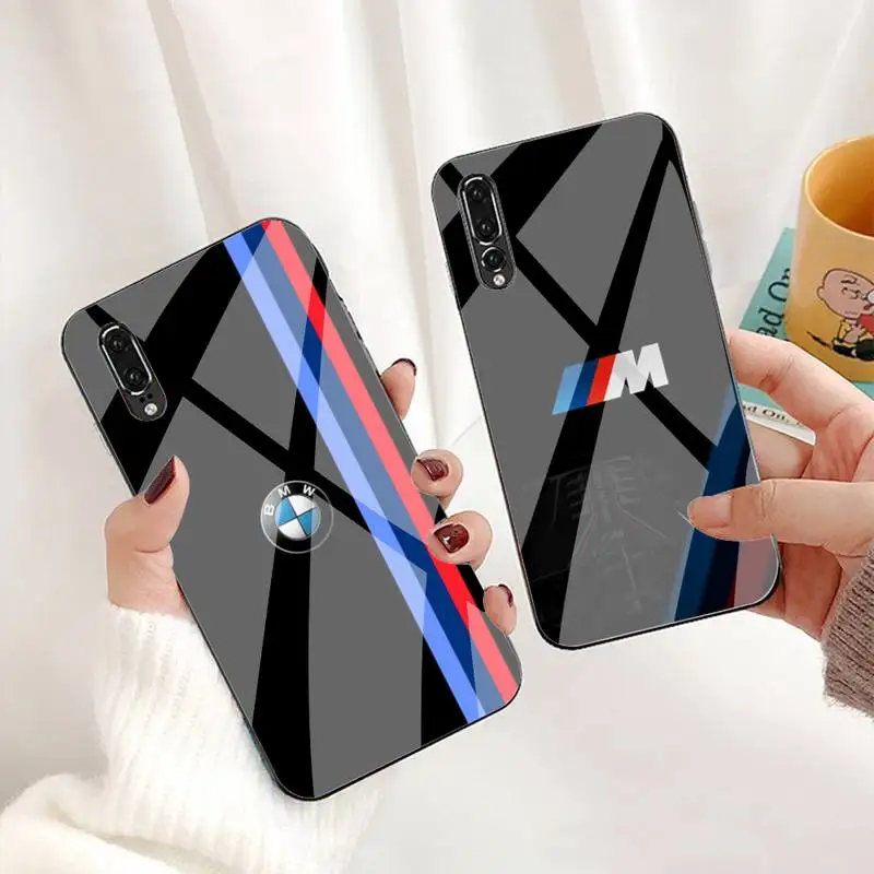 

BMW Car Phone Case For Huawei P30 P20 P10 Lite Honor 7A 8X 9 10 Mate 20 Pro Tempered Glass