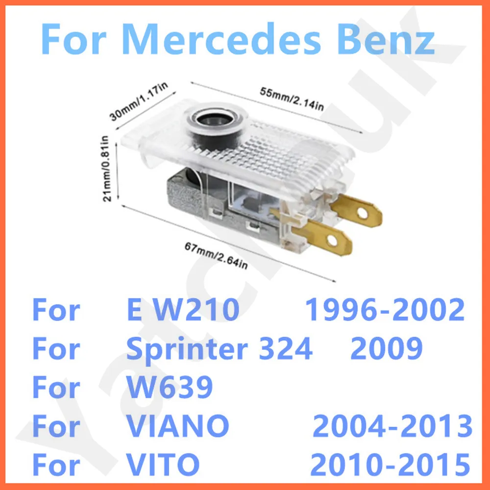 

2X светодиодные аксессуары, дверной светильник для Mercedes Benz E W210 2002-1996 VITO 2015-2010 VIANO 2013-2004 W639 Sprinter 324 2009