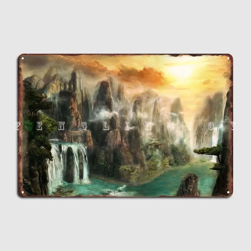 

Japan Landscape Metal Plaque Poster Plaques Vintage Pub Garage Club Home Tin Sign Posters