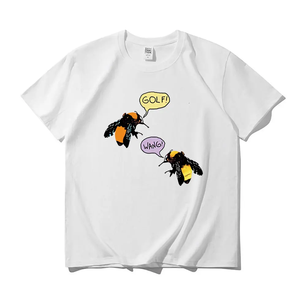 

Golf Wang Tyler The Creator Rapper Graphic Print Tshirt Men Women Hip Hop Music Style Tee Shirt Funny Cute Bee Pattern T-shirts