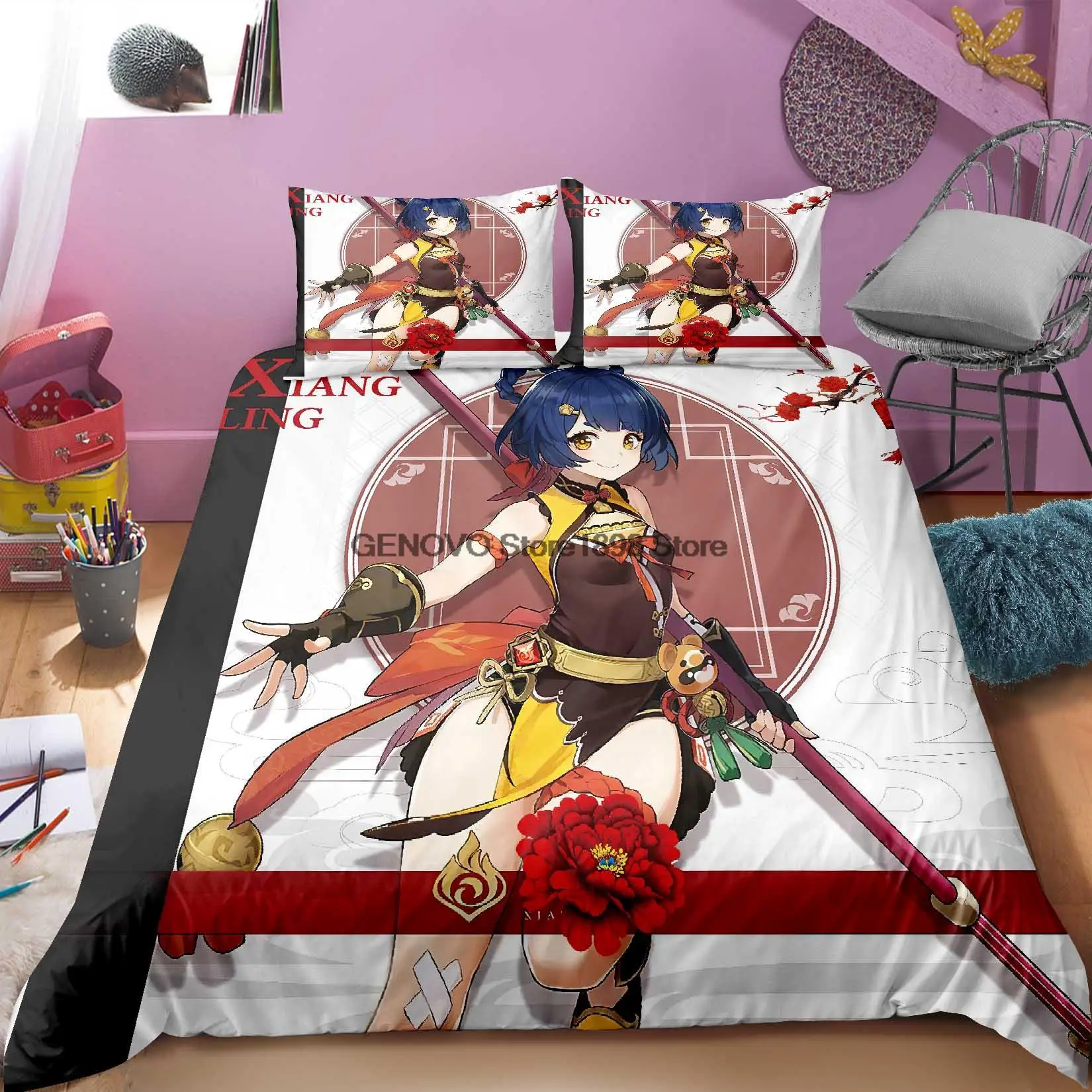 

Bedding Set Game Genshin Impact Xiangling 3d Duvet Cover Set Comforter Bed Linen Twin Queen King Single Size Dropshipping Cart