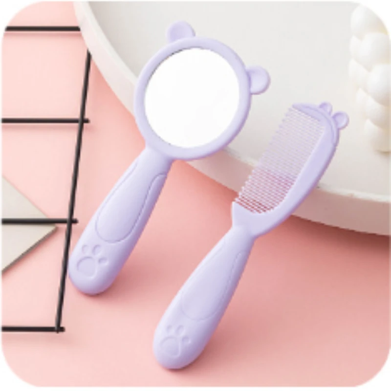 

2023 New Children's Comb Mirror Set Cartoon Cute Tiger Claw Handle MC-2 Baby Comb Mirror Bathing Tool Baby Life Accessories