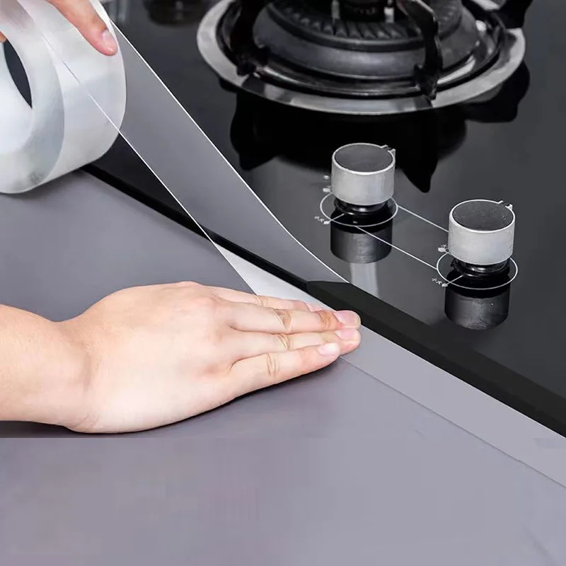 

Водостойкая и противоплесневая нано-лента для кухонной раковины, прозрачная лента для ванной комнаты, туалет, самоклеящаяся клейкая бумага swimmi