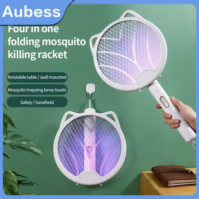 

Summer Electric Mosquito Bat Foldable Usb Rechargeable Fly Swatter Trap Handheld Bug Zappers Pest Control Products