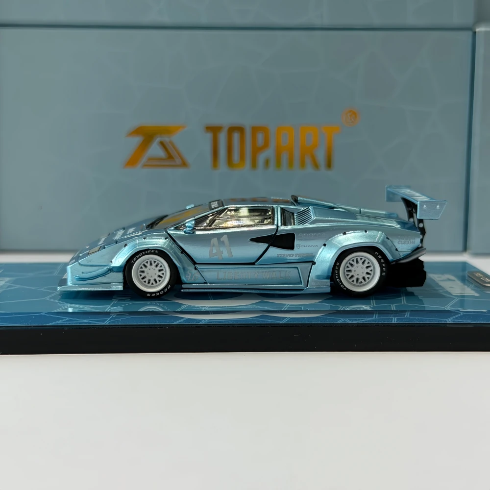 Фото TOPART 1/64 Эксклюзивная модель автомобиля Lamborghini Countach Widebody LBWK (Малайзия), литая под давлением №3