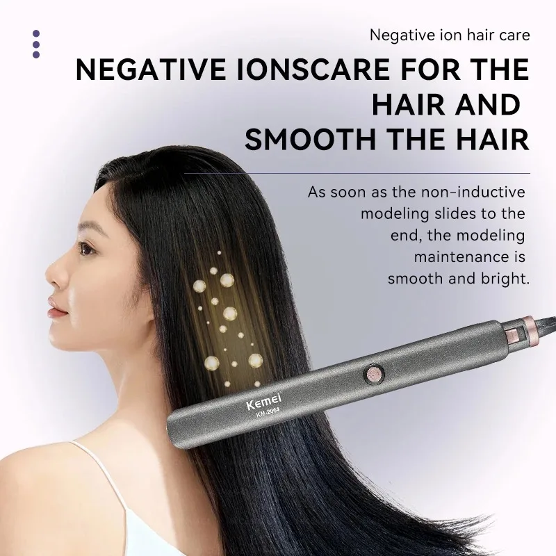 Профессиональный Керамический выпрямитель для волос Kemei Женский с двойным