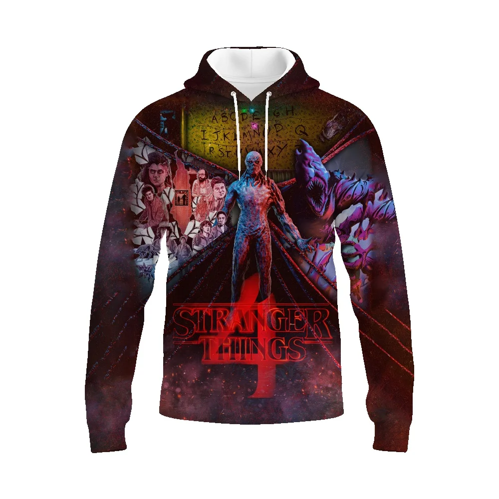 

Stranger things4 hooded sweater men's 2022 spring new trend loose pullover hoodie casual sports bottoming shirt top coat