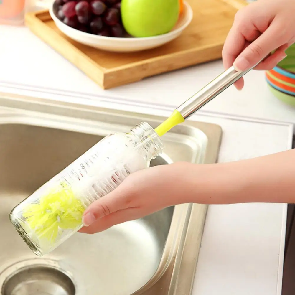 

Baby Bottle Brushes For Cleaning Kids Milk Feed Bottle Nipple Nozzle Tube Long Handle Water Bottle Cleaning Brush Color Random