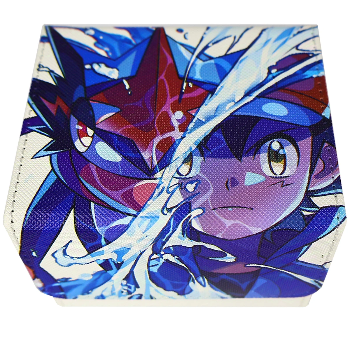 Новый кожаный ящик для хранения карт Pokemon Greninja Ash Ketchum OPCG PTCG YGO магнитный с боковым