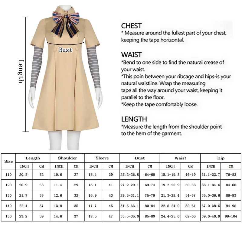 M3gan Косплей Костюм Меган платье Кукла ИИ робот юбка Топ носки Ужасный фильм