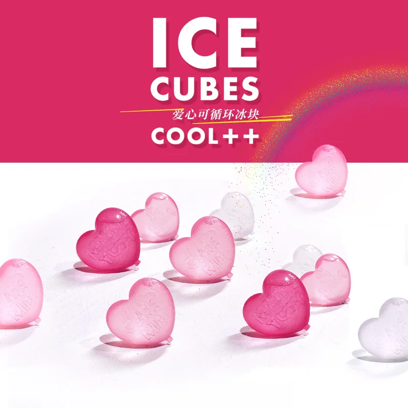 

Creative Summer Frozen Love Ice Cubes Plastic Cartoon Ice Hockey Cooling Iced Cola Whiskey Recyclable Ice Hockey Home
