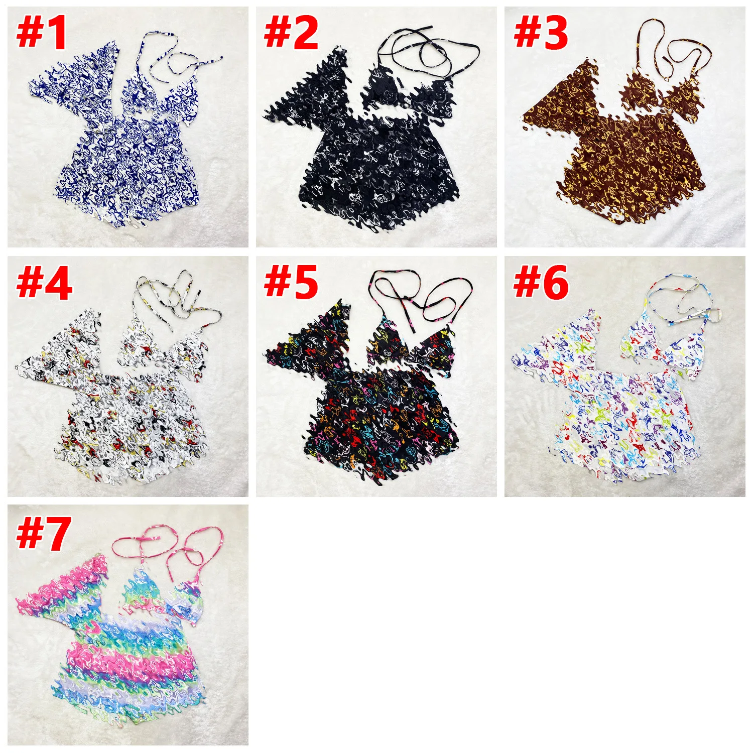 

Designer Bikinis Set Women Luxury Brand Swimsuit 2021 Woman Bathing Suits Sexy Plus Size Women's Swimwear 3 Piece Bikini Set