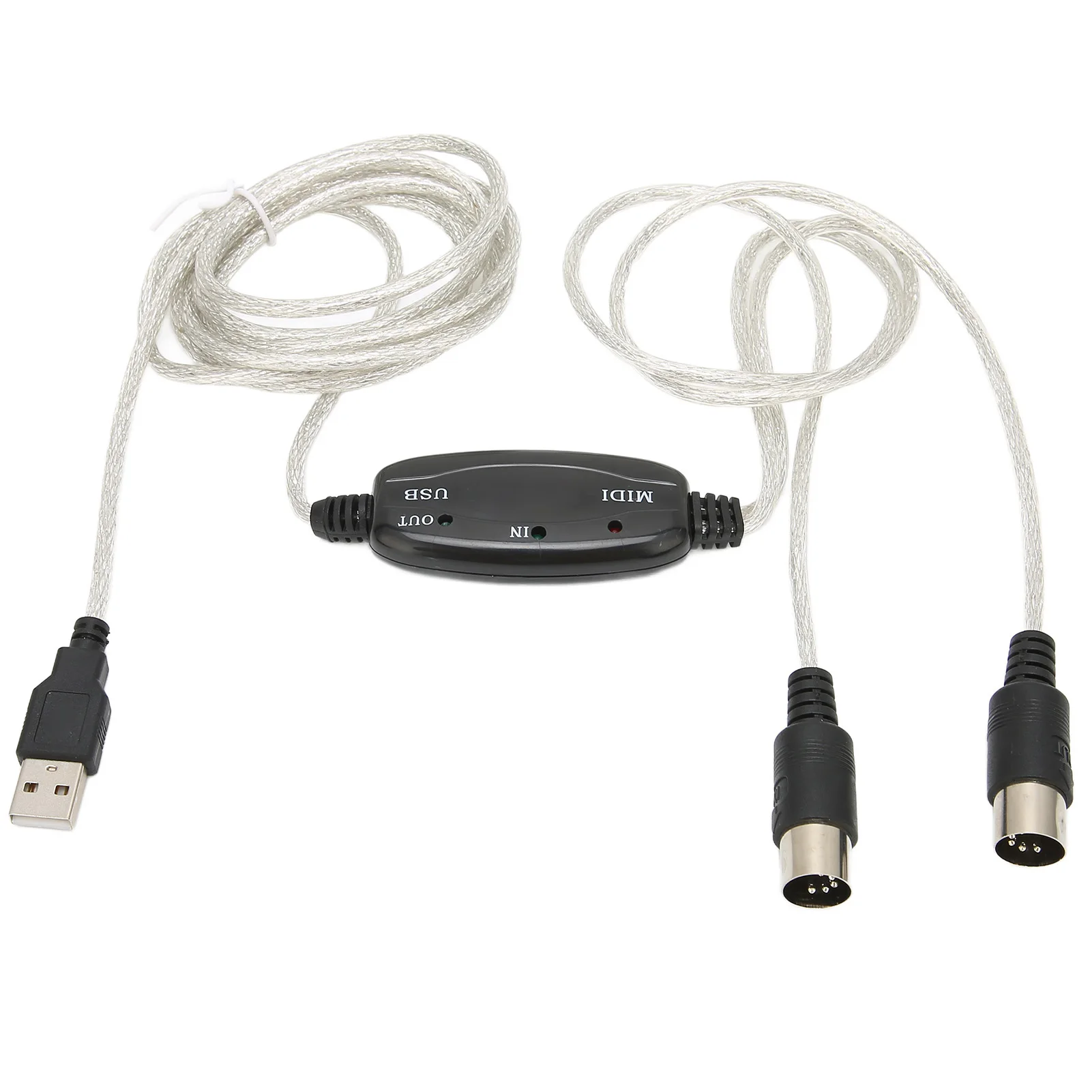 

USB to MIDI Cable Converter 16 Channels PC to Synthesizer 2 in 1 MIDI Cord Adapter for Windows Computer